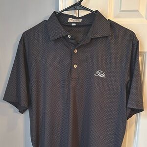 Peter Millar Black & Gray Polo with Embroidered Logo-Roll Tide